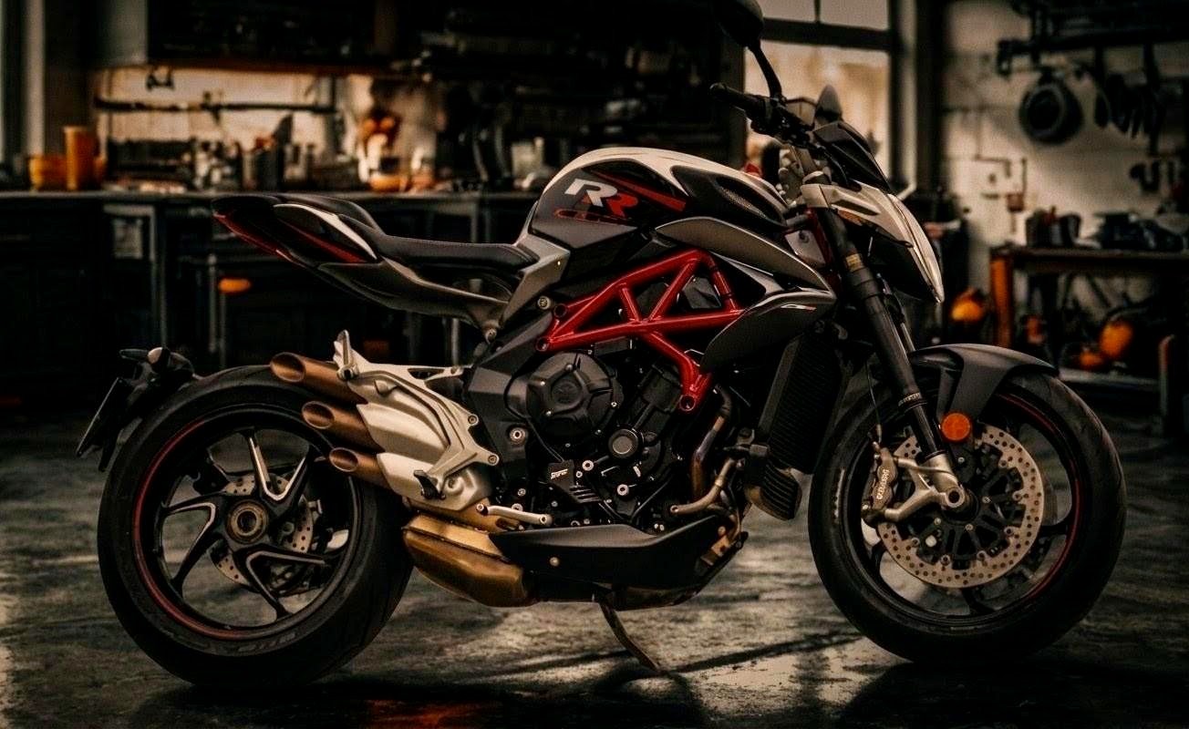 Moto naked en el taller FR´Bikes de Madrid, distrito Retiro